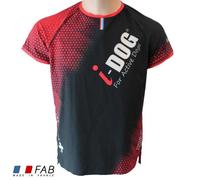 T-shirt Running - I-DOG - RIPSTRETCH - Noir - Manches courtes - Respirant L