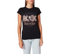 T-Shirt # S Black Femmina # Rock Or Bust