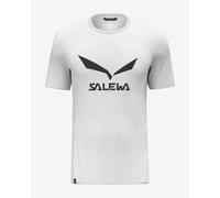 T-shirt Salewa Solid logo Dri-Rel manche courte blanc logo noir - XXL