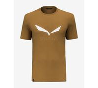 T-shirt Salewa Solid logo Dri-Rel manche courte marron foncé - S