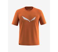T-shirt Salewa Solid logo Dri-Rel manches courtes orange blanc - M