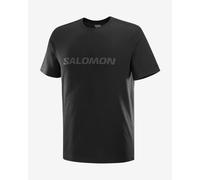 T-shirt Salomon Big Logo manches courtes noir gris - XS