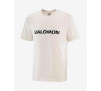 T-shirt Salomon Logo manches courtes blanc crème - M