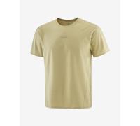 T-shirt Salomon Trackline manches courtes beige jaune - S