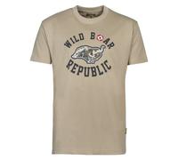 T-shirt sanglier courant PERCUSSION Wild Boar Republic Beige 2XL