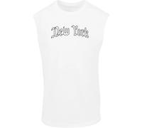 T-shirt sans manche Mister Tee New York Wording Blanc 2XL