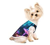 T-shirt sans manches avec imprimé champignon magique pour chiens et chats