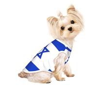 T-shirt sans manches avec imprimé drapeau israélien pour chiens et chats