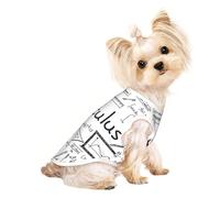 T-shirt sans manches avec imprimé géométrique mathématiques Geek Calculus pour chiens et chats Vêtements tendance pour fête, promenade et vacances