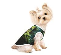 T-shirt sans manches avec imprimé grenouille et arbre de la paix pour petit chiot, chaton, intérieur et extérieur