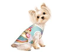 T-shirt sans manches avec imprimé « Happy Birthday Big Cake » pour chiens et chats