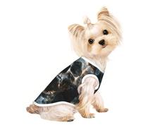 T-shirt sans manches avec imprimé tête de mort fantôme d'horreur pour petit chiot chaton pour intérieur et extérieur