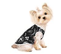 T-shirt sans manches avec symboles Supernatural - Imprimé noir - Pour chiens et chats - Pour intérieur et extérieur