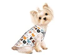 T-shirt sans manches avec visages de chat et de chien, bouledogue, beagle, labrador, pour chiens, chats, vêtements tendance pour une utilisation en intérieur et en extérieur