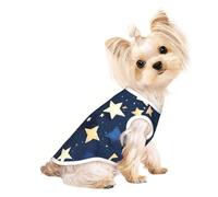 T-shirt sans manches bleu marine avec imprimé ciel et étoiles pour chiens et chats pour intérieur et extérieur