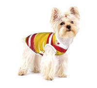 T-shirt sans manches en coton avec drapeau de l'Espagne pour animaux de compagnie