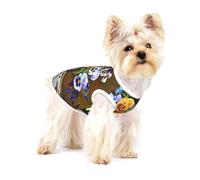 T-shirt sans manches en coton doux avec impression de peinture diamant pour petits chiens et chats