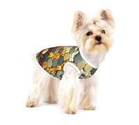 T-shirt sans manches en coton doux imprimé pavés pour petits chiens et chats