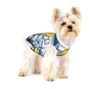 T-shirt sans manches en coton jaune citron pour chien, gilet pour animal de compagnie, T-shirts légers imprimés pour petit