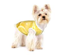 T-shirt sans manches en coton jaune citron pour chien, gilet pour animal de compagnie, T-shirts légers imprimés pour petit