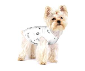 T-shirt sans manches en coton pour chien avec inscription « Sign Language Alphabet »