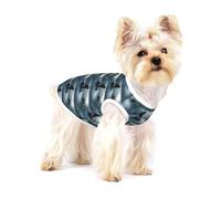 T-shirt sans manches en coton pour chien avec motif sirène et bateau pirate sur mer