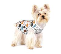 T-shirt sans manches extensible en coton pour animaux de compagnie Motif visages de chat et de chien Bulldog Beagle Labrador