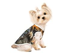 T-shirt sans manches imprimé animaux africains chiens chats gilet vêtements mode équipement fête promenade vacances débardeur