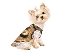T-shirt sans manches imprimé boussole et carte du monde - Pour chiens et chats