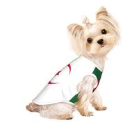 T-shirt sans manches imprimé drapeau de l'Algérie pour animal de compagnie Mode Intérieur Extérieur Vêtements Quotidien Party Tank Top