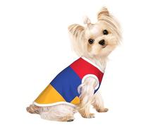 T-shirt sans manches imprimé drapeau de l'Arménie pour chiens et chats - Doux et extensible - Pour l'intérieur et l'extérieur