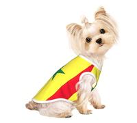 T-shirt sans manches imprimé drapeau du Sénégal pour animal domestique Mode Intérieur Extérieur Vêtements quotidiens Fête Débardeur