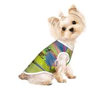 T-shirt sans manches imprimé grenouille mignon pour animal de compagnie, vêtements d'intérieur et d'extérieur, tenue quotidienne, débardeur de fête