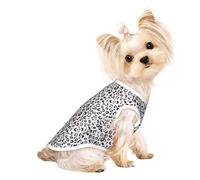 T-shirt sans manches imprimé léopard pour animal de compagnie, vêtements d'intérieur et d'extérieur, tenue quotidienne, débardeur de fête