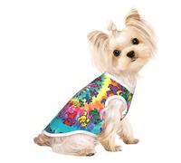 T-shirt sans manches imprimé ours dansant Thanksgiving pour animal de compagnie tendance pour le quotidien, la marche, le jeu, les voyages