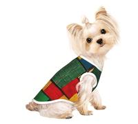 T-shirt sans manches imprimé patchwork style africain pour animal de compagnie, vêtements d'intérieur et d'extérieur, tenue quotidienne, débardeur de fête