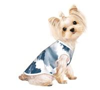 T-shirt sans manches imprimé paysage avec montagnes et nuages pour chiens et chats Vêtements d'intérieur et d'extérieur tendance