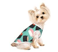 T-shirt sans manches imprimé pour animal de compagnie Motif Sushi Food Pattern 1 Mode Intérieur Extérieur Vêtements quotidiens Party Tank Top