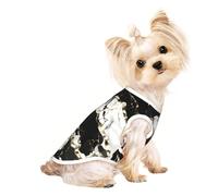 T-shirt sans manches imprimé texture marbre noir et blanc pour animal de compagnie, vêtements d'intérieur et d'extérieur, tenue quotidienne, débardeur de fête