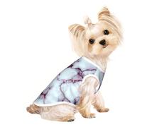 T-shirt sans manches imprimé texture marbre violet pour chiens chats débardeur vêtements intérieur extérieur mode équipement