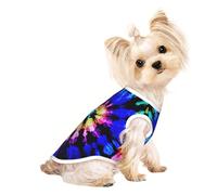 T-shirt sans manches imprimé tie-dye pour animal de compagnie, vêtements d'intérieur et d'extérieur, tenue quotidienne, débardeur de fête