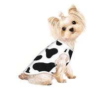 T-shirt sans manches imprimé vache pour animal de compagnie, vêtements d'intérieur et d'extérieur, tenue quotidienne, débardeur de fête