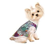 T-shirt sans manches imprimé zèbre pour animal de compagnie, vêtements d'intérieur et d'extérieur, tenue quotidienne, débardeur de fête