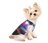 T-shirt sans manches léger et doux pour animal de compagnie imprimé univers galaxie espace