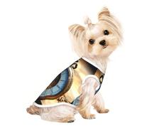 T-shirt sans manches pour animal domestique Motif horloge Bronze Century Mode Intérieur Extérieur Vêtements Quotidien Fête Débardeur