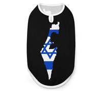 T-Shirt sans Manches pour Chien avec imprimé Drapeau d'Israël, vêtement pour Petit Chiot et Chat
