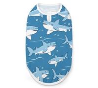 T-Shirt sans Manches pour Chien avec imprimé Requins Amusants, vêtement pour Animaux de Compagnie, pour Petits Chiots et Chats