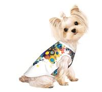 T-shirt sans manches pour petit chiot ou chaton avec imprimé cerveau artificiel, pour intérieur et extérieur