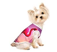 T-shirt sans manches pour petit chiot ou chaton Motif flamant rose