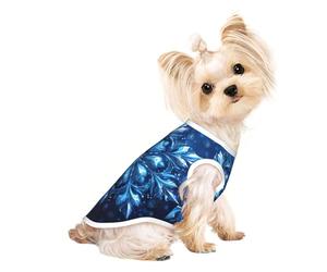 T-shirt sans manches pour petit chiot ou chaton Motif flocon de neige Bleu